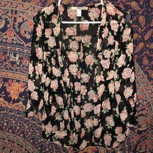 Mesh rose flannel